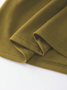GlowEve Women's Basic High Collar Cinched Waist Zip-Up Casual 2 Pieces Set - Green - View 6