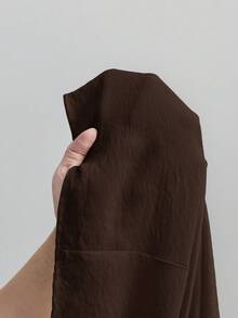 Ontre 女士条纹喇叭下摆连衣裙，配肩带，优雅都市通勤商务休闲长裙，秋冬款 - 咖啡棕 - 查看 6