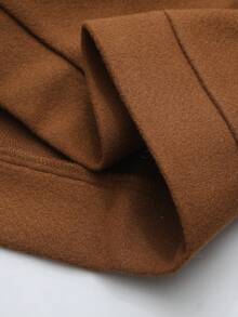 Manfinity Homme Men Solid Zip Up Overcoat For Autumn & Winter