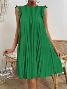 Breezaya 女士休闲荷叶边下摆设计连衣裙