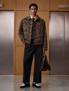 SWAVVY 男士休闲宽松长裤，日常基本款，冬季 - 黑色 - 查看 4