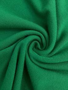 Easowa Solid V Neck Knit Top - Green - View 6