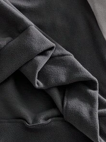 AXEPEAK Áo nỉ chắp vá màu sắc thường ngày cỡ lớn dành cho nam, Thu/Đông - Xám - Xem 6