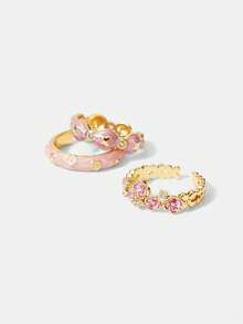 ROMWE Kawaii Anillo individual para mujer - Rosa - Ver 4