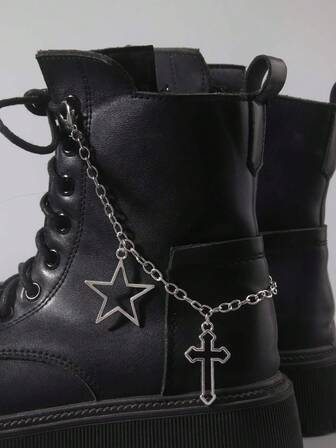 Grunge Punk 1pc Punk Style Star Decoration For Boots, Home DIY, Holiday Party Gift