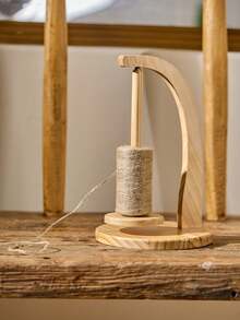 Cirelle 1 pezzo Avvolgitore manuale classico in legno per filati, porta-filato in lana, scaffale di stoccaggio per filato di cashmere, strumento di rotazione per l'avvolgimento dei filati, accessorio perfetto per il fai-da-te, il ricamo e l'uncinetto - Multicolore - Visualizzare 2