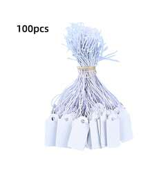 100/200/500个 35x22mm 牛皮纸卡片棉绳空白防水防撕裂白色价格标签 零售定价 珠宝礼品包装 派对婚礼回礼 商店用品 办公活动 商业工艺品展示 商品陈列 - 彩色 - 查看 24