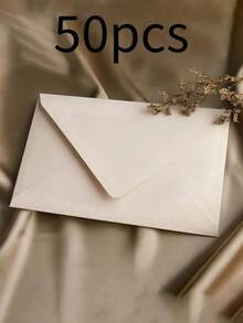 10 sobres beige, bolsas de regalo DIY, juegos de invitaciones de boda, sobres rojos para dinero, artículos de papelería, útiles escolares - Beis - Ver 6