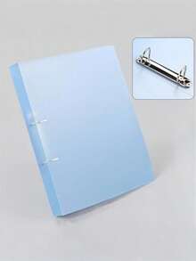 1PC A4 Size Clear PP File Folder 4 Ring D Ring Binder 2 Hole Punched Waterproof Document Organizer For School College Office Work Business Report Thesis Project Planning Meeting Supplies Stationery Organization - 彩色 - 查看 16