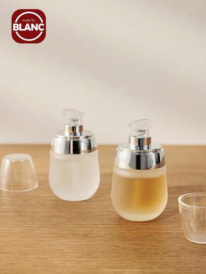 1pc Cosmetic Refillable Container, Glass Bottle With Lid For Lotion And Cream Travel Storage Container, Portable Skin Care Product Dispensing Bottle, Spray Bottle, Perfume Dispensing Container, Essential Travel And Bathroom Accessories Home Bathroom Decor Fall Decor Back To School