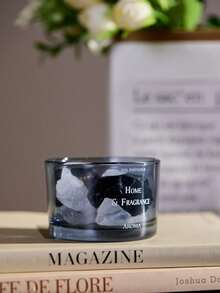 Cirelle 1pc Simple & High-End Crystal Aroma Stone With Glass Cup, Fragrance Diffuser Stone - No Oil, No Fragrance, Excellent New Home Decor Gift, Suitable For Moms & Women,Aromatherapy,House Freshener,Diffuser,Gift,Home Decor Gifts Birthday Graduation - Multicolor - View 1