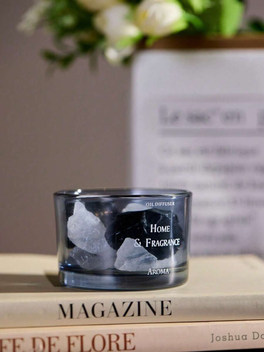 Cirelle 1pc Simple & High-End Crystal Aroma Stone With Glass Cup, Fragrance Diffuser Stone - No Oil, No Fragrance, Excellent New Home Decor Gift, Suitable For Moms & Women,Aromatherapy,House Freshener,Diffuser,Gift,Home Decor Gifts Birthday Graduation - Multicolor - View 1