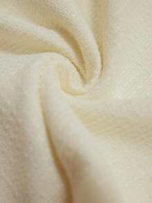 Aveloria Rosie 粗花呢面料优雅别致设计修身女式夹克，带纽扣口袋，粗花呢喇叭形简约风格女式半身裙 2 件套 - 米色 - 查看 8