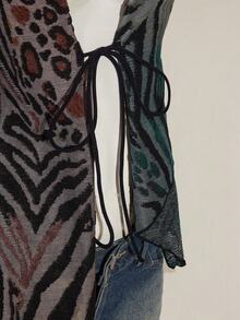 SHEIN ICON Women's Sexy Ombre Leopard Print Backless Halter Top, Summer - Multicolor - View 8