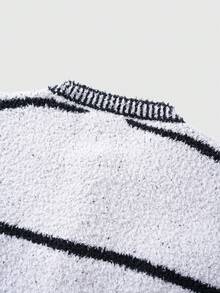 ROMWE MEN Street Life 男士休闲宽松针织开衫，单排扣，长袖，秋冬款 - 淺灰色 - 查看 6