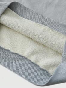 PAVTROS Men's Casual Everyday Commute Embroidered Kangaroo Pocket Half-Zip Drawstring Hooded Fleece Sweatshirt And Sweatpants Set, Autumn/Winter - Grey - View 8