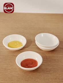 1 Stück hochwertige keramische Dip-Schale, rein weiße multifunktionale Platte, Haushalts- und Hotel-Essentiell, Weihnachtsgeschenk