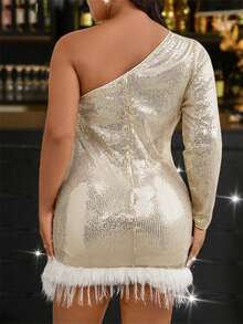 Cravure Plus Size Women's Casual Dress, Suitable For Party, Gathering, Street, Chinese Style, Resort, St. Patrick's Day, Easter, Valentine's Day, Christmas, Thanksgiving, Loose And Comfortable, Versatile, Slimming, Fashionable, Spring/Summer, Independence Day - Apricot - View 2