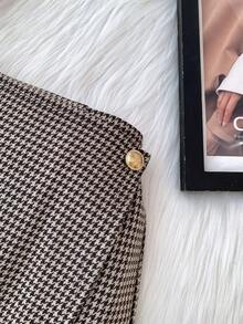 SHEIN 少女格子A字迷你裙，适合节日派对、新年、假期、婚礼、圣诞节、返校季等场合。 - 彩色 - 查看 8