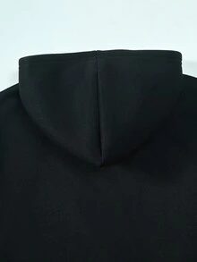 2pcs/Set Teenage Boys Casual Street Gradient Letter Design Contrast Color Hooded Zip-Up Jacket Outfit, Suitable For Autumn Daily Commute And Sports Wear