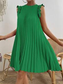 Breezaya 女士休闲荷叶边下摆设计连衣裙