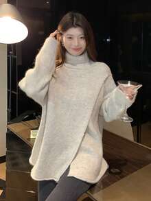 DAZY Women's Turtleneck Long Sleeve Korean Style Sweater, Autumn/Winter