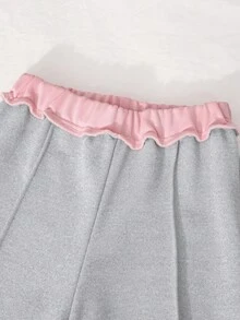 Sparklyn 少女字母印花连帽棒球夹克和休闲运动裤套装 - 彩色 - 查看 5