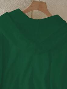 GlowEve Women's Casual Basic Heart Print Sweatshirt - Dark Green - View 4