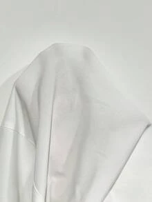 INAWLY 女士优雅休闲泡泡袖纯色 T 恤 - 白色 - 查看 6