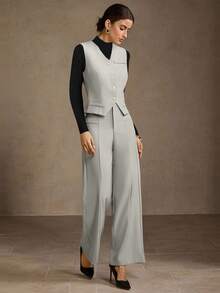 MOTF PREMIUM COLETE DE PEITO ÚNICO E CALÇA DE PERNA LARGA