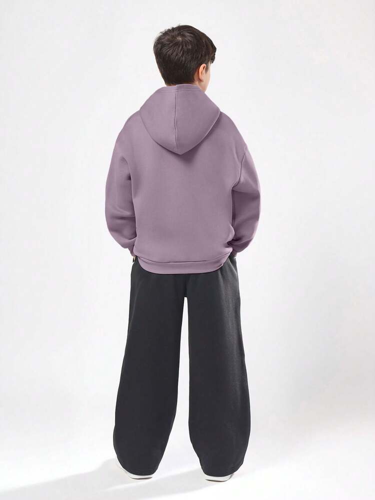 Felpa con cappuccio e pantaloni jogger a gamba larga