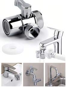 1PC  Shower Head Diverter Valve 3 Way Splitter Faucet Connector For Toilet Bidet And Bathroom Shower Accessories Installation