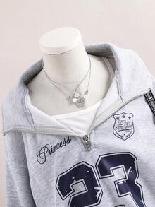 少女休闲款 #23 图案宽松卫衣