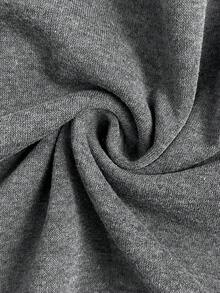 Easowa Spring Musical Grey Colorblock Sweatshirt Dress With Long Raglan Sleeves,Long Sleeve Tops Graduation,Back To School Outfits,Graduation,Teacher Outfits For Women,Back To School In Fall/Winter