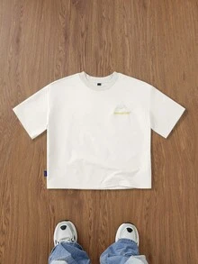 Manfinity Unisex Knitted Men's Fashionable Casual Floral Pattern Loose Fit Short Sleeve T-Shirt