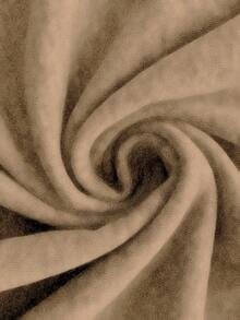 Calvaya Bộ đồ 2 món thường ngày cho nữ cỡ lớn, áo thun trơn cổ tròn tay dài xẻ tà bên hông và quần ống rộng - Màu Khaki - Xem 6