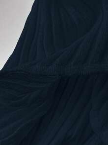 Franclia 女士优雅针织套头衫，休闲百搭，浪漫法式风情，适合秋冬 - 藏蓝色 - 查看 5