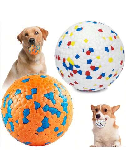 Pelotas de juguete para perros masticadores agresivos, pelotas rebotantes e indestructibles para que los perros las busquen, pelota de goma sólida y duradera para entrenamiento de perros grandes, medianos y pequeños, juguete de agua para perros (2 piezas/1 pieza)
