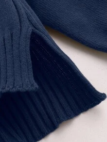 Franclia Women's Solid Color Round Neck Drop Shoulder Long Sleeve Sweater And Wide Leg Pants Casual Suit, Autumn/Winter