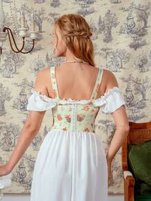 Myrelith 女士性感钢圈复古提升文胸 - 彩色 - 查看 2