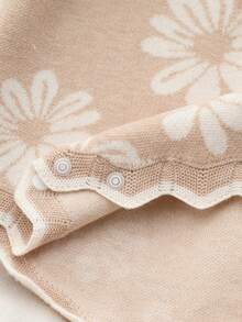 SHEIN 女婴花卉提花针织衫，柔软舒适，适合春秋季日常穿着，也适合户外活动、旅行、度假、居家、托儿所和玩耍时穿着。 - 淺粉色 - 查看 6