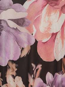 Slumberist Váy ngủ hai dây lưới xếp nếp họa tiết hoa gợi cảm dành cho nữ trưởng thành - màu đen - Xem 7