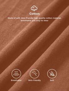 SHEIN Maternity Casual Solid Jumpsuit For Autumn - Orange - View 7