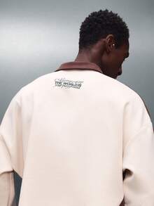 PLAYBOY X SUMWON Áo thun polo da lộn cổ bẻ dáng thường ngày có viền cổ tương phản dành cho nam - Nhiều màu - Xem 5