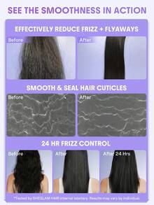 SHEGLAM HAIR On The Glow 1 分鐘空氣感秀髮冰糕-25g，保濕免洗護髮素，免洗護髮霜，熱定型保護，免沖洗，不傷發，輕盈不油膩，輕盈冰糕質地，雙重功效配方，保護和修復輕微受損、易捲曲的頭髮 禮物 粉紅色的 化妝品 海灘 節慶 護髮 Y2K 假期 夏天 美髮配件 重返校園 家 - 淡紫色 - 查看 6