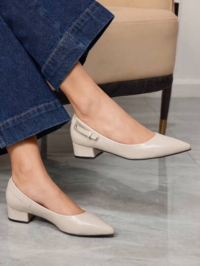 Sleekvia Women's Fashion Versatile Pointed Toe High Heel Pumps