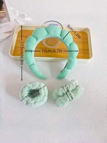 Sponge Headband Wristband Yoga Running Workout Moisture Wicking Sweat Absorbent Non-Slip Stylish Hair Accessories Fitness Gym Cleaning Fashion Essential