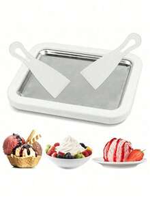 1 Piece Ice Cream Maker With 2 Spatulas, DIY Ice Cream Container, Ice Cream, Sorbet, Frozen Yogurt Maker, Italian Ice Cream Machine - Multicolor - View 9