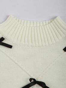 GlowEve 女式秋冬蝴蝶结装饰高领针织背心