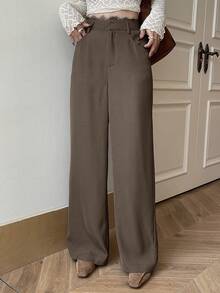 DAZY 宽松休闲蕾丝拼布女裤